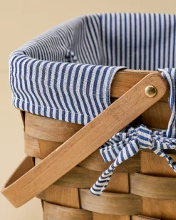 VND8042 Picnic Time, Inc. (d.b.a. Picnic Time Family of Brands) Handwoven Picnic Basket with Striped Liner