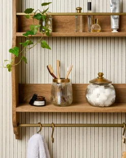 VND8933 B R Overseas Hannon Wood and Brass Display Shelf