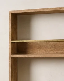 VND8933 B R Overseas Hannon Wood and Brass Display Shelf