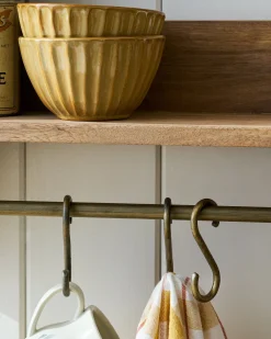 VND8933 B R Overseas Hannon Wood and Brass Display Shelf