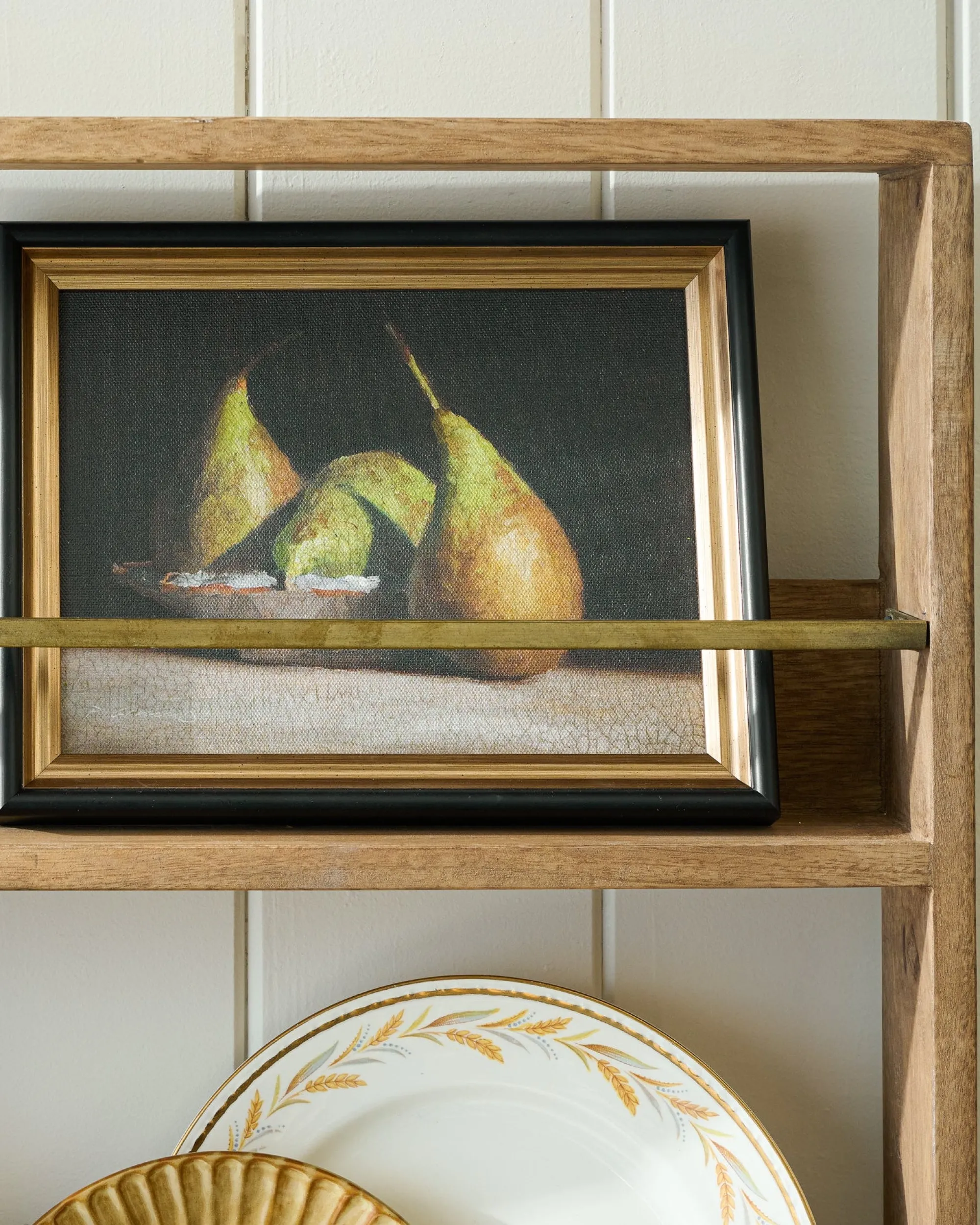 VND8933 B R Overseas Hannon Wood and Brass Display Shelf
