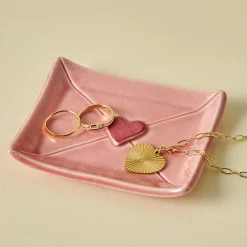 VND0162 Black Oak Art Heart Envelope Trinket Dish