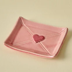 VND0162 Black Oak Art Heart Envelope Trinket Dish