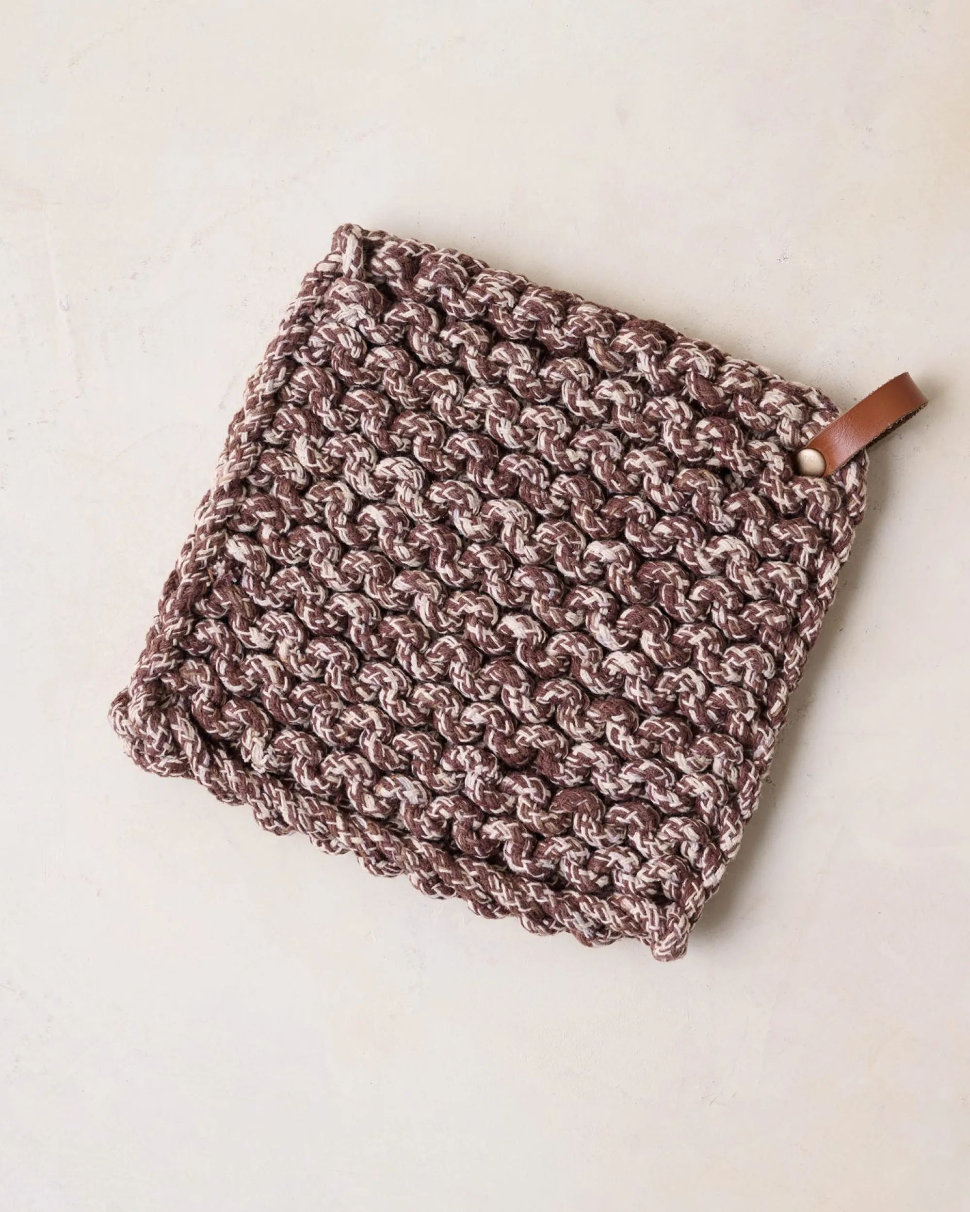 VND0164 Creative Co-op Inc Heathered Hand Crocheted Pot Holder