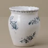 VND6562 Chaozhou Highland Crafts Company Ltd Heirloom Garden Navy Floral Vase