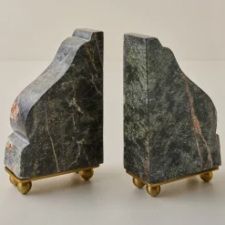 VND6624 GULATI EXPORTS Henry Marble and Brass Bookends
