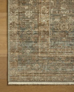 VND0086 Loloi Inc Hillcrest Camel Seaglass Rug
