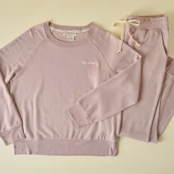 VND5492 Delta Galil Homebody Adobe Rose Crewneck Loungewear Set
