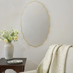 VND6624 GULATI EXPORTS Jane Brass Scalloped Framed Mirror