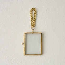 VND7371 True Home Decor Pvt Ltd Josie Hanging Brass Photo Frame