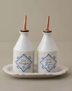 VND6562 Chaozhou Highland Crafts Company Ltd Juliet Ceramic Oil & Vinegar Pour Set