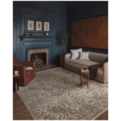 VND0086 Loloi Inc Junie Blue Natural Rug