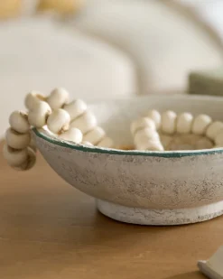 VND0092 Melrose International, LLC Lane Green Rimmed Decorative Bowl