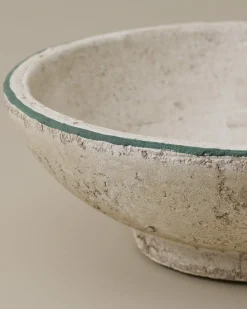 VND0092 Melrose International, LLC Lane Green Rimmed Decorative Bowl