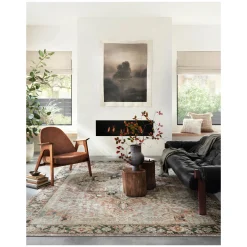 VND0086 Loloi Inc Lenna Rust Charcoal Rug