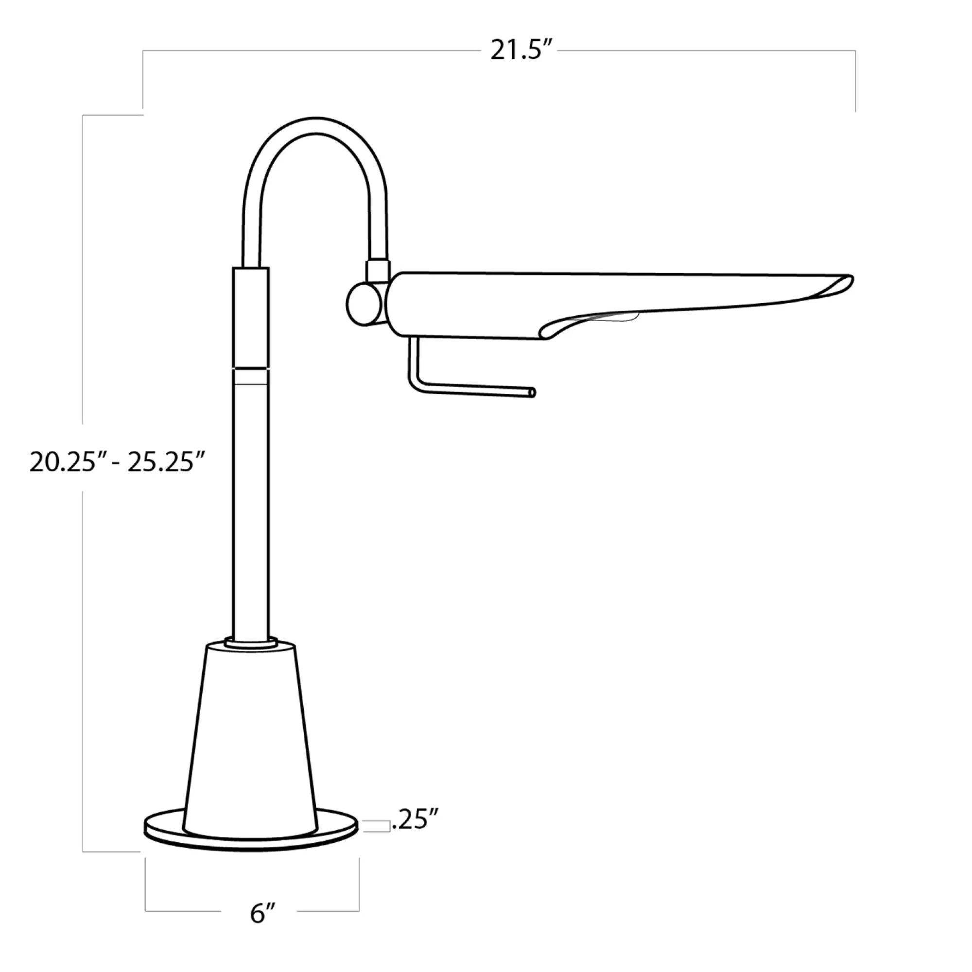VND7751 Regina Andrew Design Inc Linear Natural Brass Task Lamp