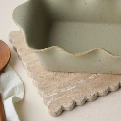 VND7018 Makerspalm, LLC Loden Green Scalloped Loaf Pan