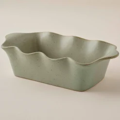 VND7018 Makerspalm, LLC Loden Green Scalloped Loaf Pan