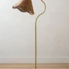 VND6475 StyleCraft Home Collection Lucinda Rattan Scallop Floor Lamp
