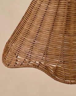 VND6475 StyleCraft Home Collection Lucinda Rattan Scallop Pendant (-)