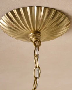 VND6475 StyleCraft Home Collection Lucinda Rattan Scallop Pendant (-)