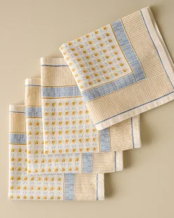 VND6843 KARUR GOLDLINE EXPORTS LLP Luna Floral Printed Napkin Set of Four