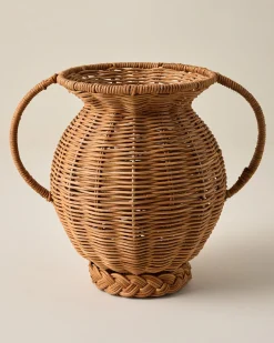 VND0164 Creative Co-op Inc Mabel Rattan Vase