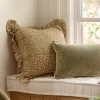 VND8009 Jaipur Arts Maggie Ruffle Edge Floral Block Print Pillow