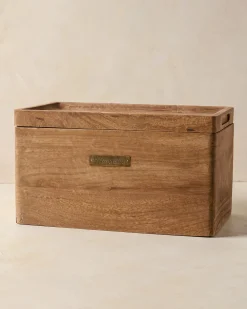 VND6622 ARVIND EXPO-CRAFTS Magnolia Antiqued Wood Storage Box
