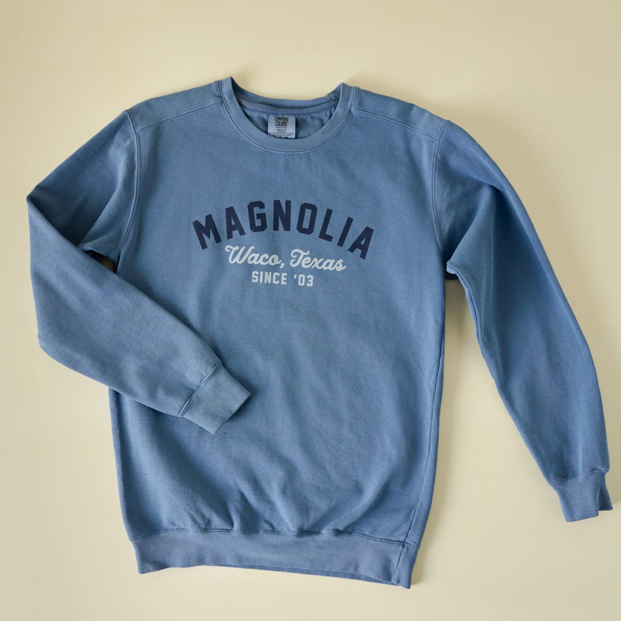 VND0179 Hole In The Roof Marketing Inc Magnolia Arched Blue Sweatshirt
