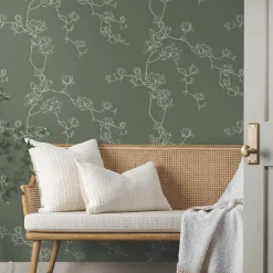 VND2730 York Wallcoverings Magnolia Branches Wallpaper