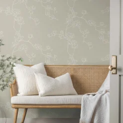 VND2730 York Wallcoverings Magnolia Branches Wallpaper