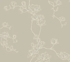 VND2730 York Wallcoverings Magnolia Branches Wallpaper