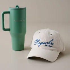 Magnolia Cream Hat and Sage 32oz Traveler Bundle