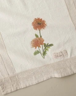 VND6843 KARUR GOLDLINE EXPORTS LLP Magnolia Dahlia Garden Tea Towel