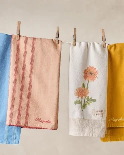 VND6843 KARUR GOLDLINE EXPORTS LLP Magnolia Dahlia Garden Tea Towel
