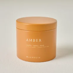 VND0040 Couture Brands LLC Magnolia Gathered and Amber Candle Tin Bundle