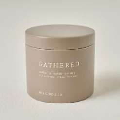 VND0040 Couture Brands LLC Magnolia Gathered and Amber Candle Tin Bundle