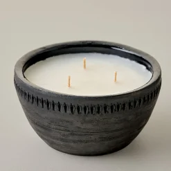 VND0040 Couture Brands LLC Magnolia Gathered Rustic Bowl Candle