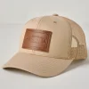 VND7948 Ox & Pine LLC Magnolia Khaki Leather Patch Hat