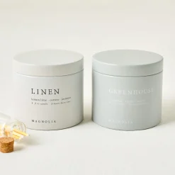 VND0040 Couture Brands LLC Magnolia Linen and Greenhouse Candle Tin Bundle