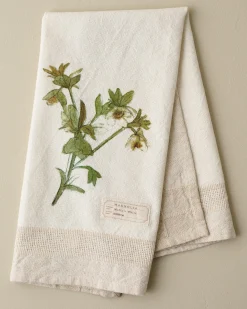 VND6843 KARUR GOLDLINE EXPORTS LLP Magnolia Molly's White Garden Tea Towel