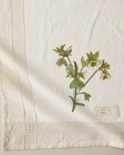VND6843 KARUR GOLDLINE EXPORTS LLP Magnolia Molly's White Garden Tea Towel