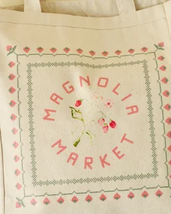 VND0179 Hole In The Roof Marketing Inc Magnolia Pink Strawberries Canvas Tote