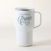 VND7895 Created Co. MAGNOLIA PRESS 16 OZ STAINLESS STEEL WHITE ROAM