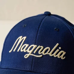 VND5970 Concept One Accessories Magnolia Script Embroidered Navy Hat