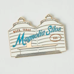 VND3322 Three Potato Four Magnolia Silos Colored Enamel Magnet
