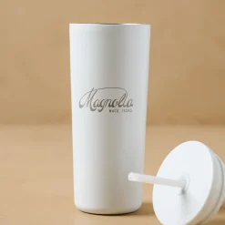VND7814 Everyday Drinkware Magnolia White 24oz Cold Tumbler with Straw