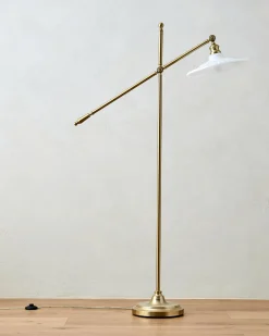 VND6475 StyleCraft Home Collection Marjorie Milk Glass Floor Lamp