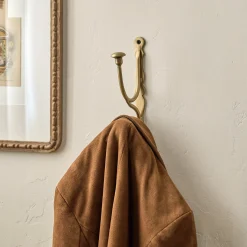 VND6714 BRASAGE Mia Antiqued Brass Wall Hook